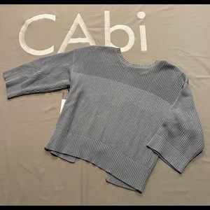 NWT CAbi icy blue cotton sweater